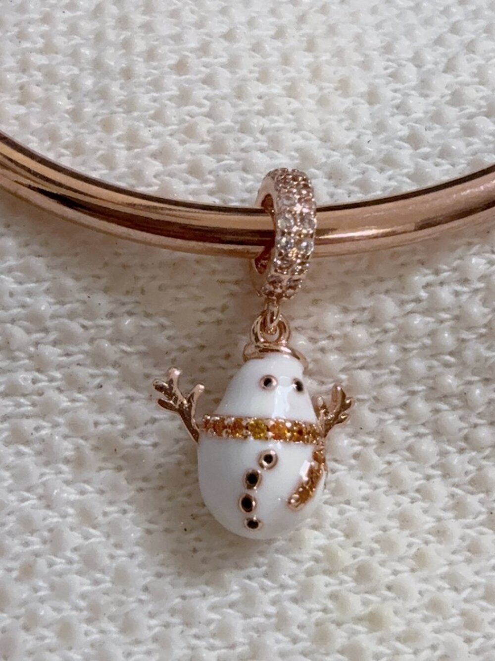 Snowman Christmas Charm Fit Pandora Bracelet Necklace